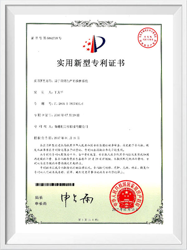 Csiszolórendszer nehéz kalciumtermeléshez