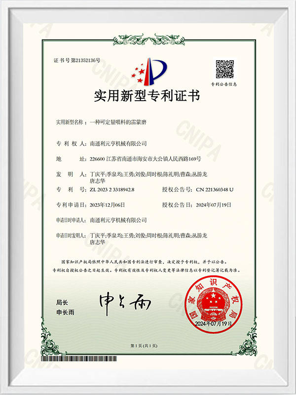 Egyfajta Raymond malom, amely kvantitatív módon táplálkozik